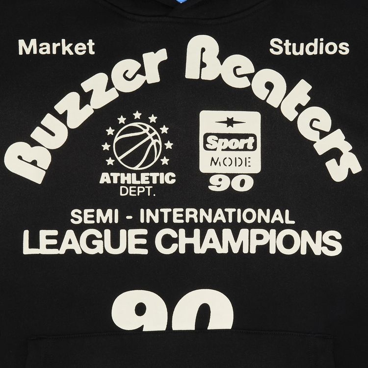 Market Buzzer Beaters Hoodie Washed Black