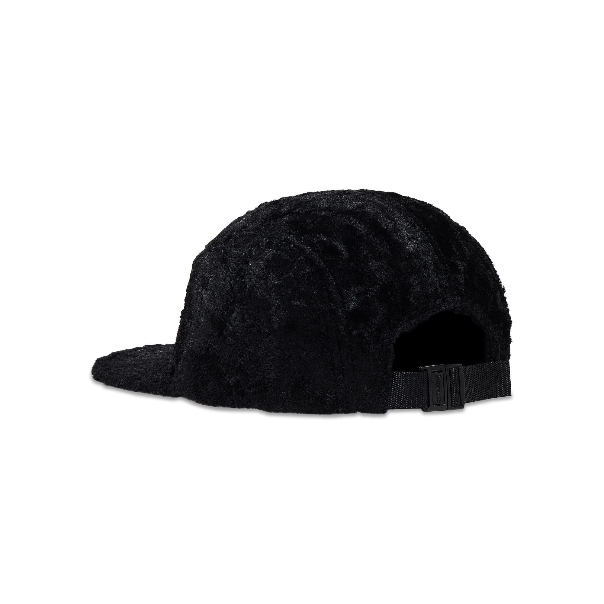 【Supreme x GOODENOUGH】Crushed Rayon Pile Camp Cap Black Buy Supreme x Goodenough Crushed Rayon Pile Camp Cap 'Black