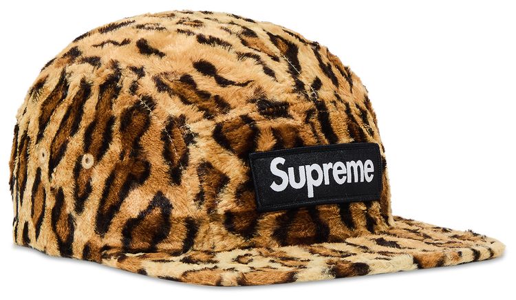 Supreme x Goodenough Crushed Rayon Pile Camp Cap Leopard