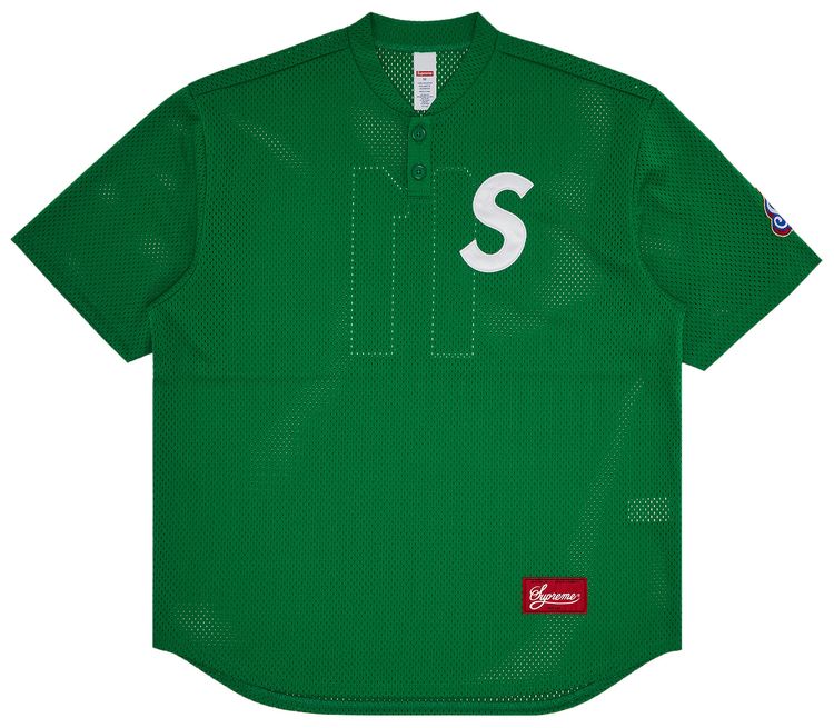 Supreme S Logo Baseball Henley Green