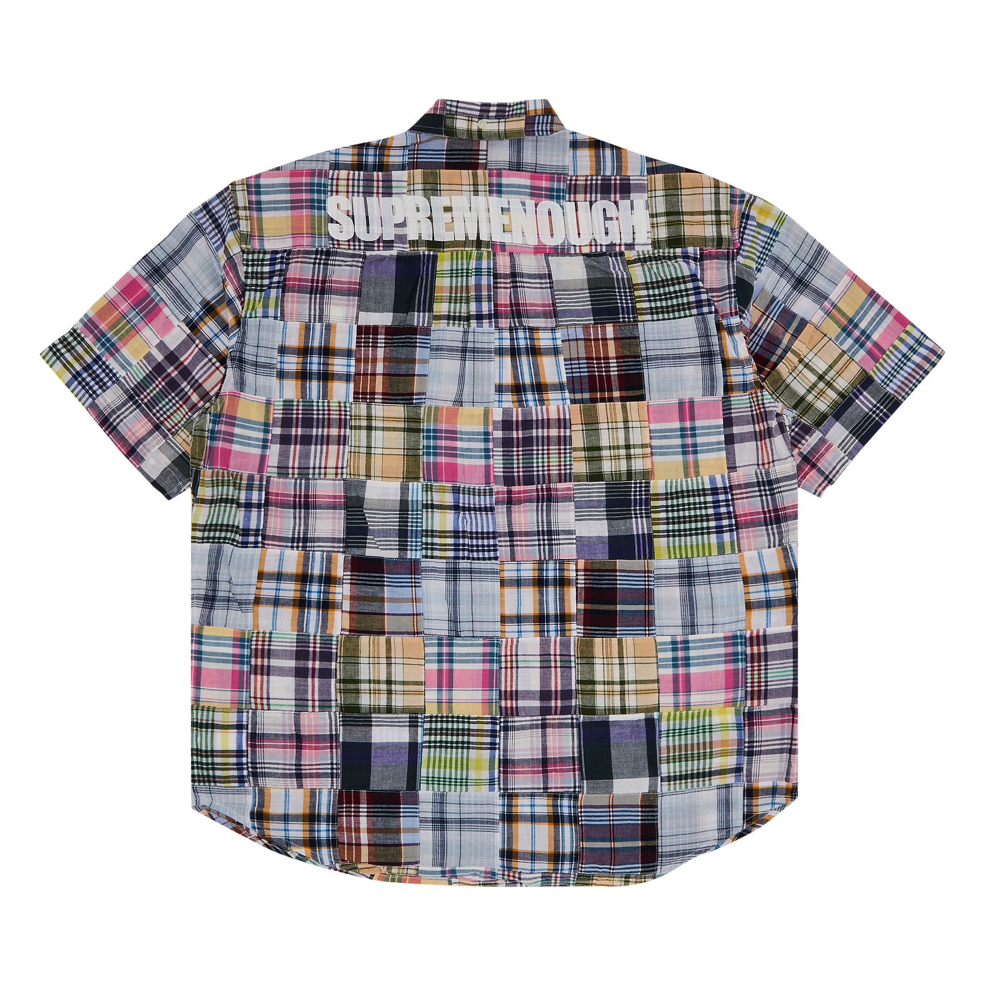 【Supreme x GOODENOUGH】Patchwork Madras S/S Shirt Multi Supreme GOODENOUGH Patchwork Madras S S Shirt (SS25) - $188
