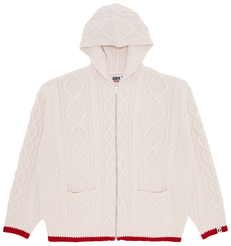 Supreme x Goodenough Zip Up Hooded Sweater Stone
