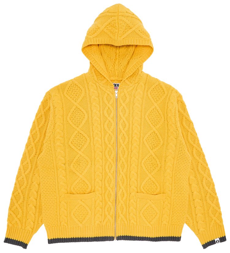 Supreme x Goodenough Zip Up Hooded Sweater Yellow