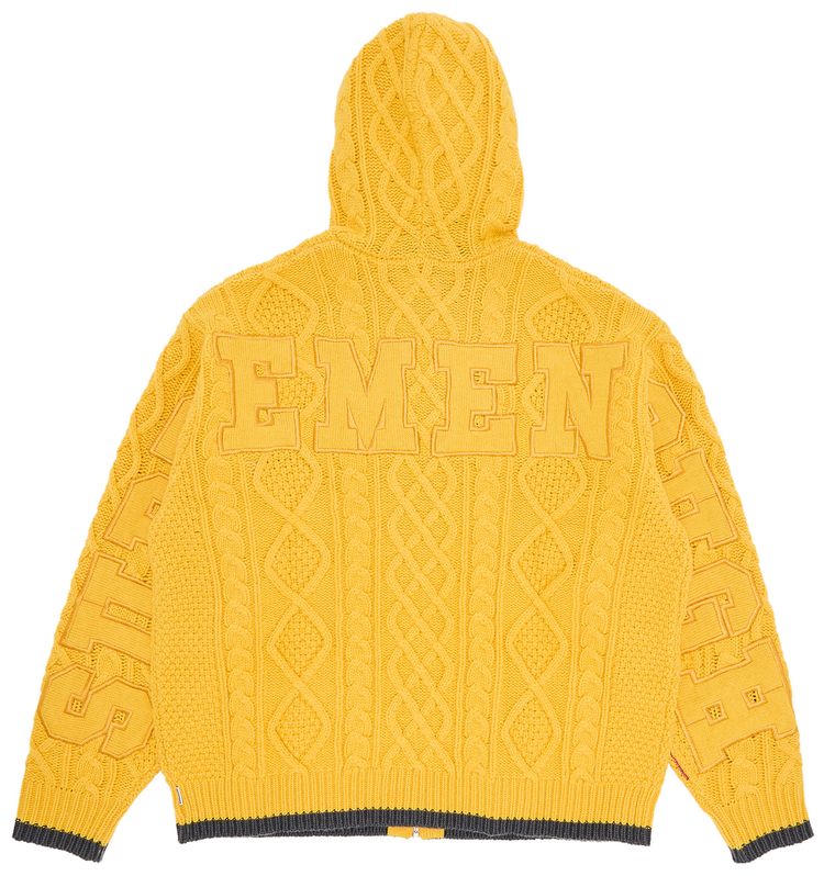 Supreme x Goodenough Zip Up Hooded Sweater Yellow