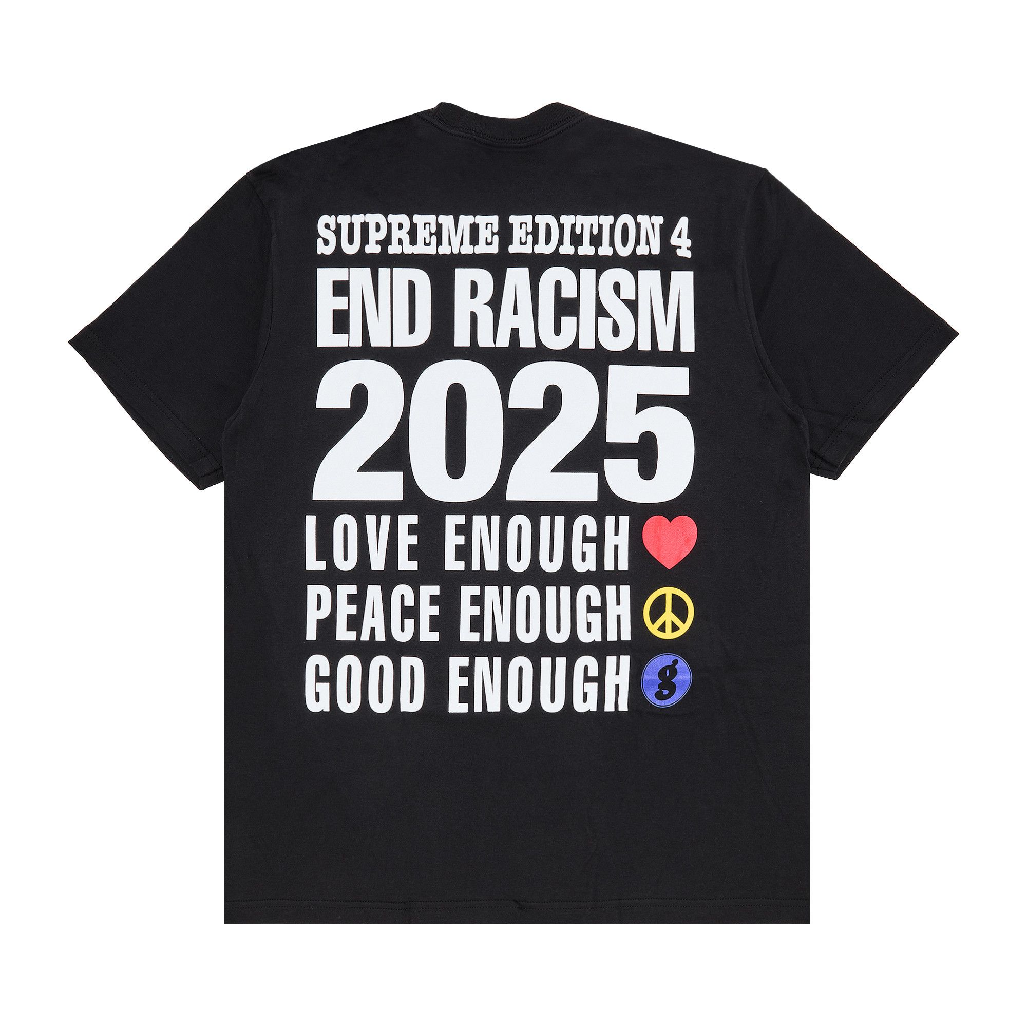超爆安 Supreme Buy x SS25T18 - 'Black' Tee Racism End Goodenough 帽子
