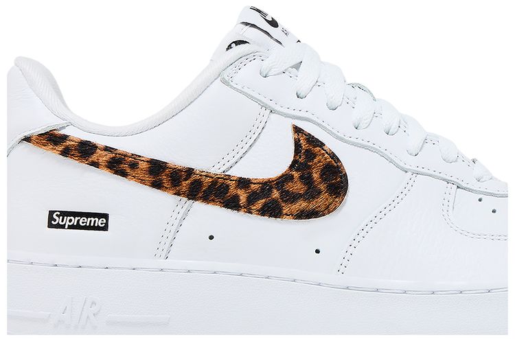 Supreme x GOODENOUGH x Air Force 1 Low White Cheetah Print