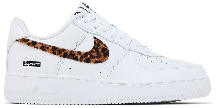 Supreme x GOODENOUGH x Air Force 1 Low White Cheetah Print