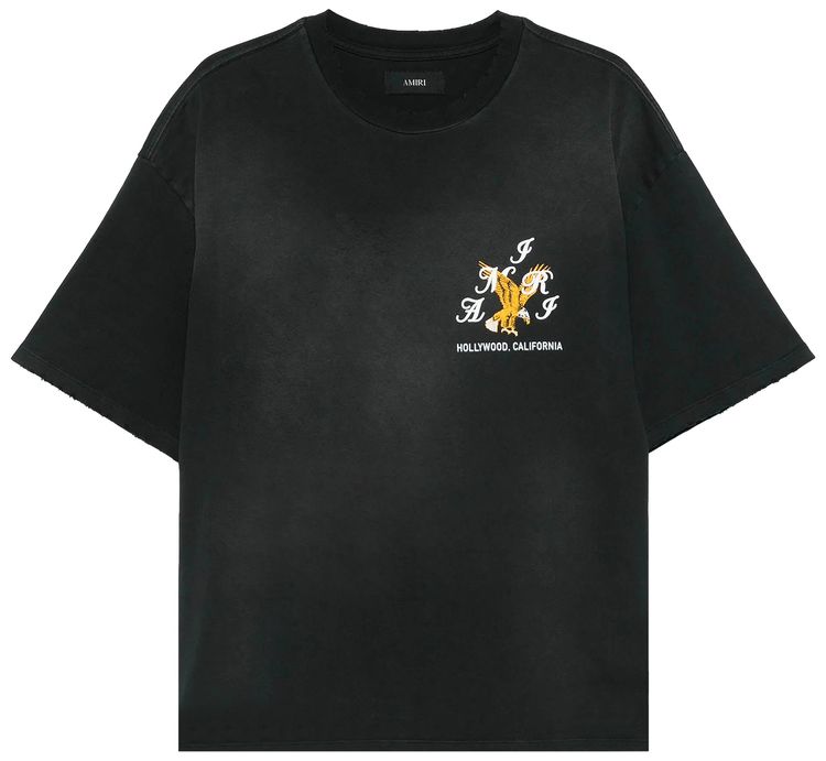 Amiri Crystal Eagle Tee Black