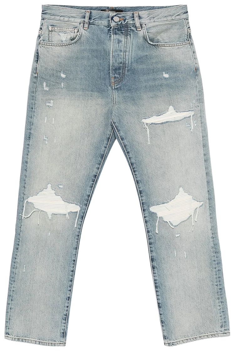 Amiri Suede Straight MX1 Jean Antique Indigo