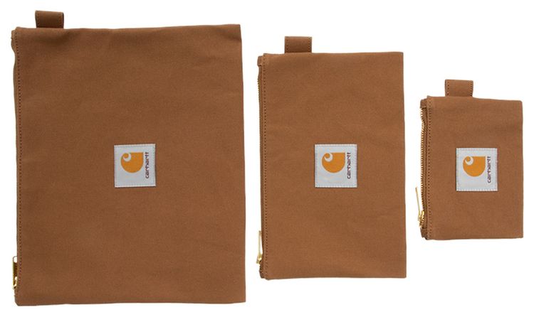 Carhartt WIP Canvas Pouch Set Hamilton Brown
