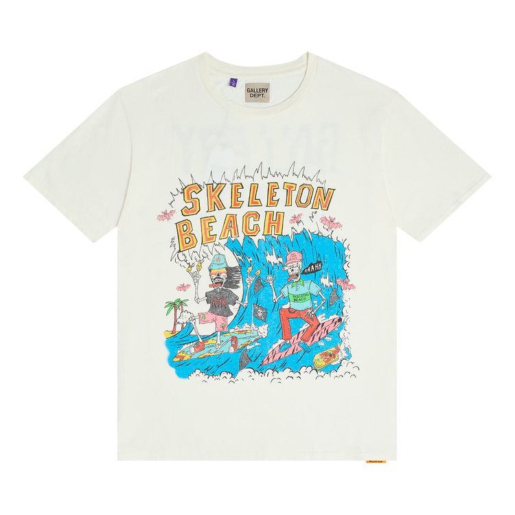 Gallery Dept Skeleton Beach Surf Tee Light Archival White