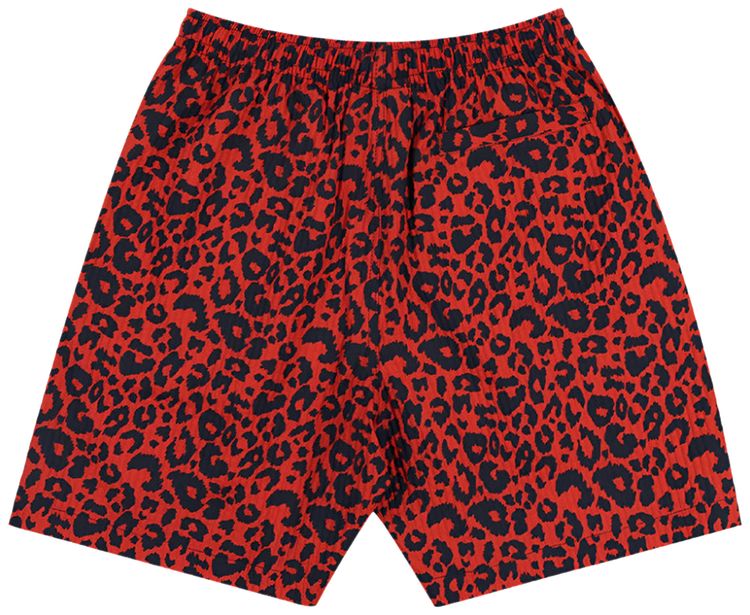 Pleasures Leopard Active Shorts Red