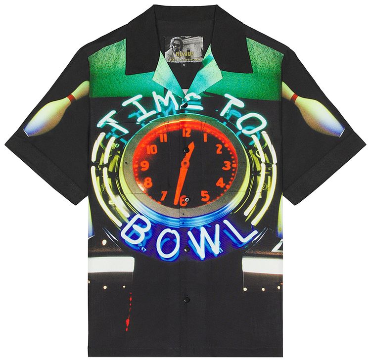 Pleasures Time Bowling Button Up Shirt Black