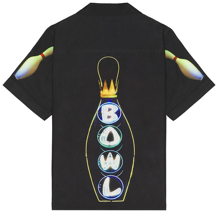 Pleasures Time Bowling Button Up Shirt Black