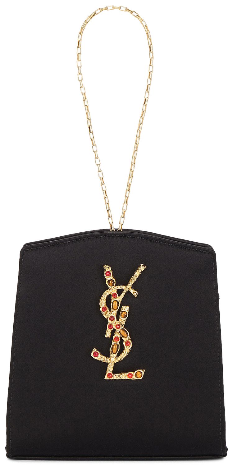Saint Laurent Evening Mini Bracelet Bag Black