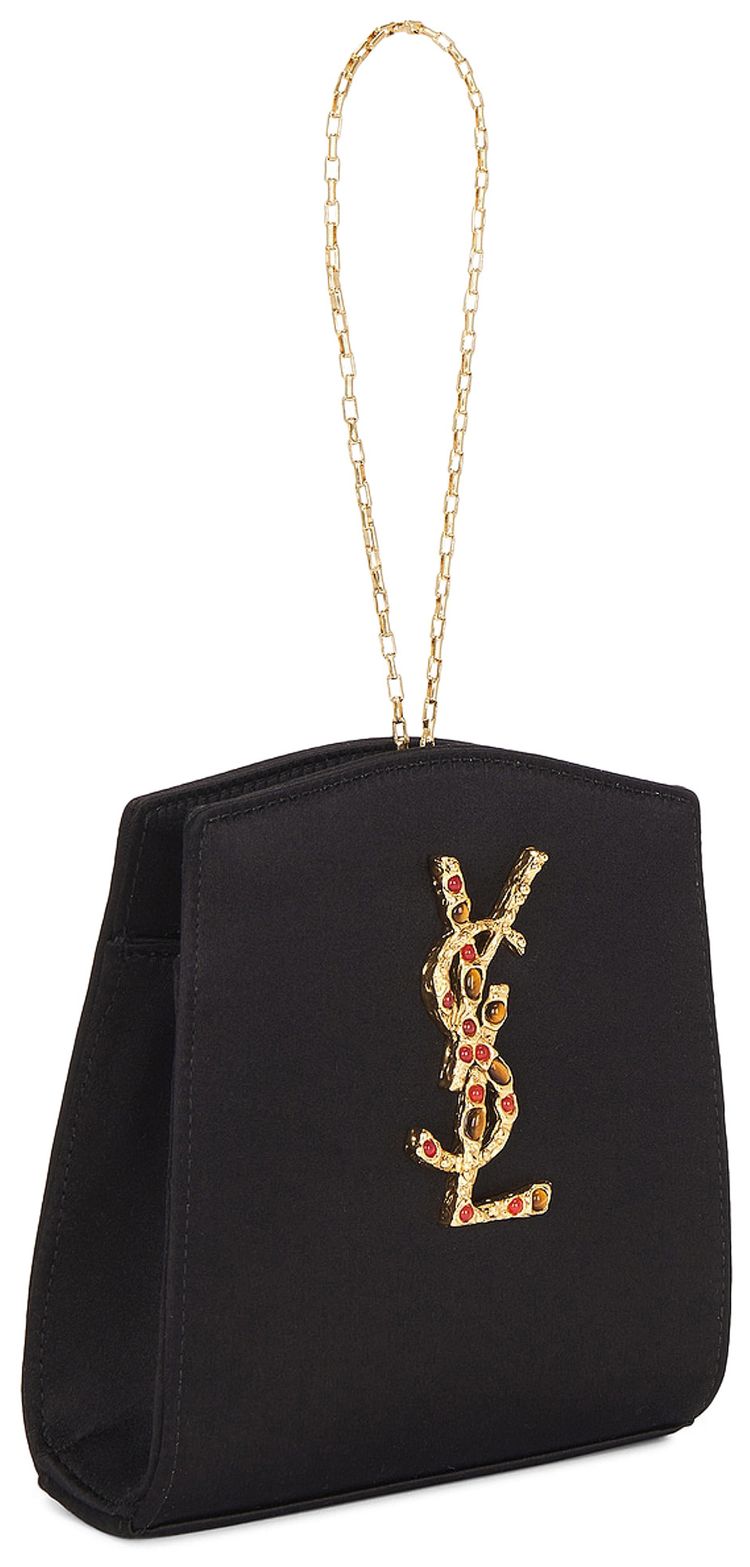 Saint Laurent Evening Mini Bracelet Bag Black