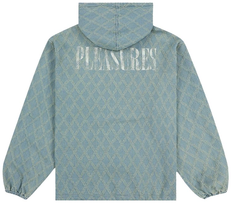 Pleasures Diamond Jacquard Zip Hoodie Light Indigo