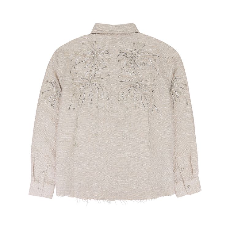 Birth Of Royal Child Fireworks Beaded Diamond Shirt White