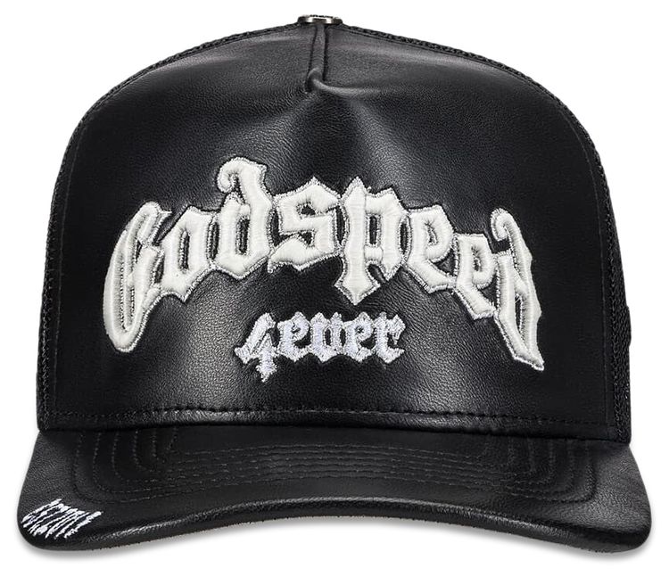 Godspeed GS Forever Premium Leather Trucker Hat Black