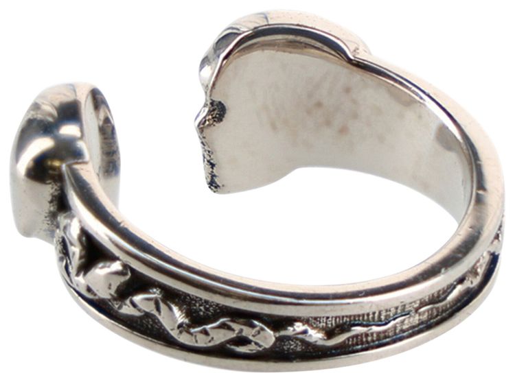 Alexander McQueen Decorative Skull Ring Silver