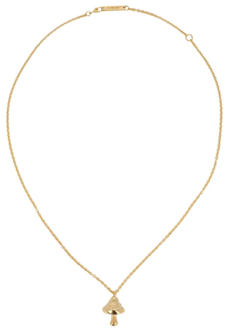 Ambush Mushroom Charm Necklace Gold