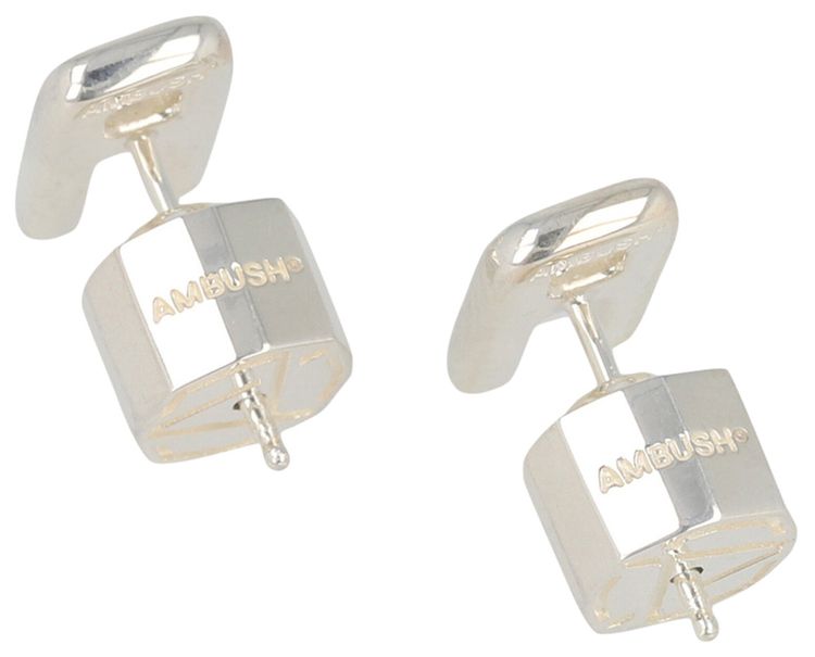 Ambush Logo Earrings Silver