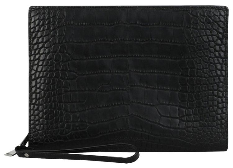 Bottega Veneta Alligator Leather Clutch Black