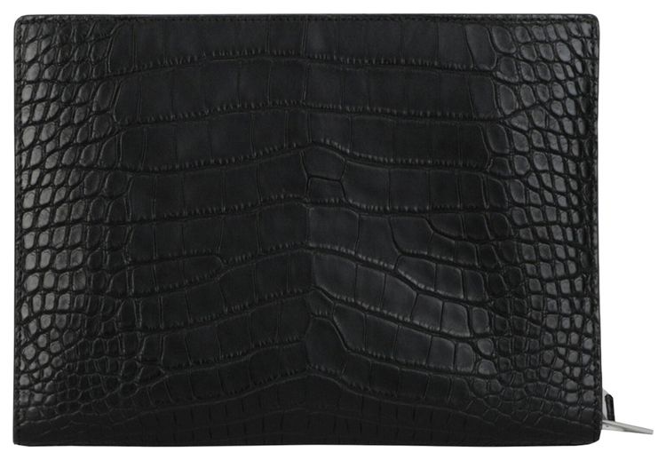 Bottega Veneta Alligator Leather Clutch Black