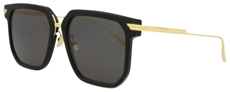 Bottega Veneta Square Sunglasses BlackGoldGrey