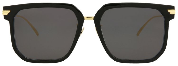 Bottega Veneta Square Sunglasses BlackGoldGrey