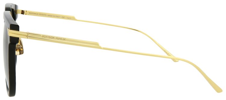 Bottega Veneta Square Sunglasses BlackGoldGrey