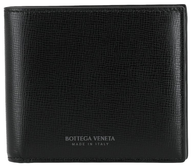 Bottega Veneta Stamped Logo Bifold Wallet BlackSilver