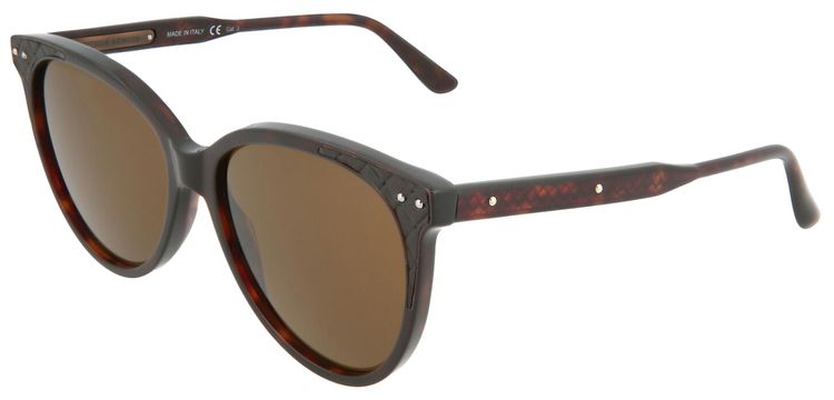Bottega Veneta Cat Eye Sunglasses Shiny Dark HavanaDark Espresso