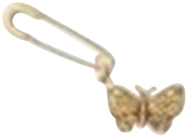 Ambush Single Butterfly Charm Earring Gold