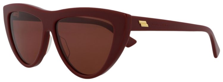 Bottega Veneta Cat Eye Sunglasses Burgundy Red