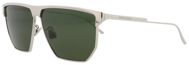 Bottega Veneta Square Sunglasses SilverGreen