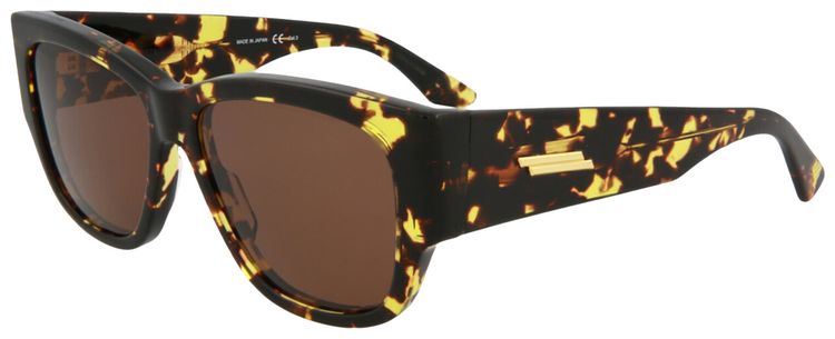 Bottega Veneta Square Sunglasses HavanaBrown