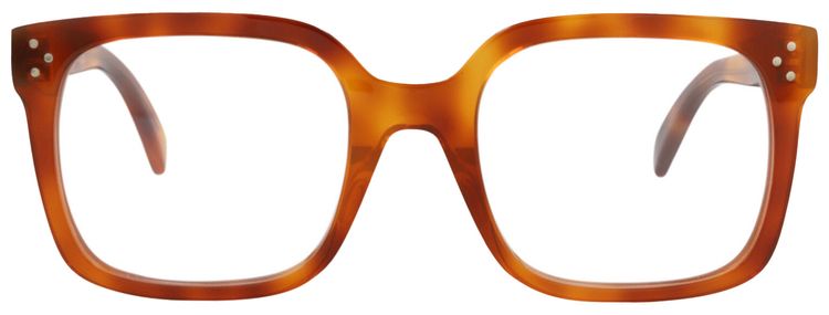 CELINE Square Optical Glasses HavanaTransparent