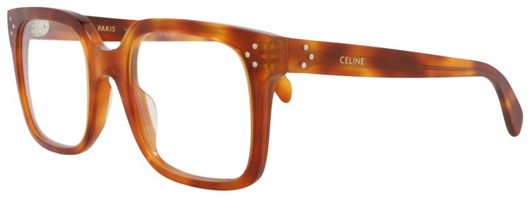 CELINE Square Optical Glasses HavanaTransparent