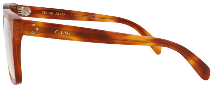 CELINE Square Optical Glasses HavanaTransparent