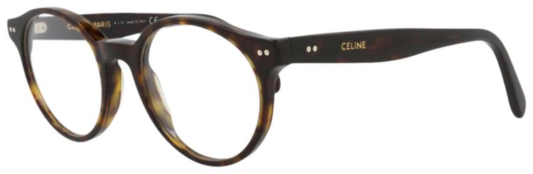 CELINE Round Optical Glasses HavanaTransparent