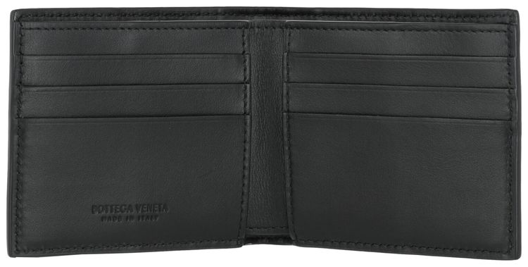 Bottega Veneta Intrecciato Bifold Wallet BlackSilver