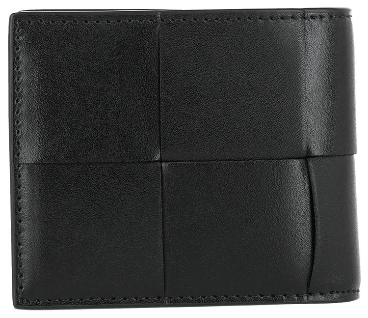 Bottega Veneta Intrecciato Bifold Wallet BlackSilver