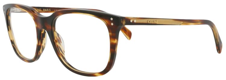 CELINE Square Optical Glasses HavanaTransparent