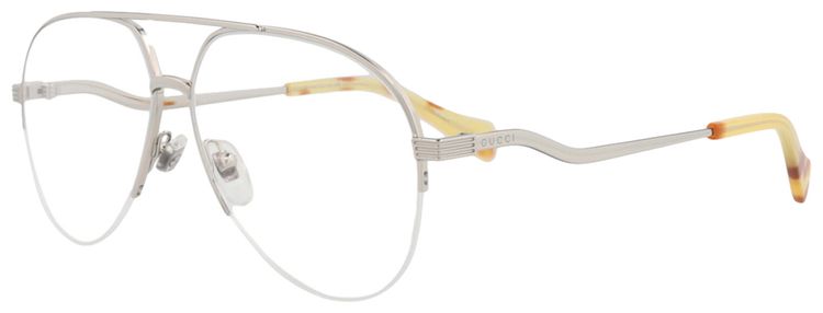 Gucci Aviator Optical Glasses SilverTransparent