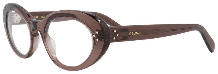 CELINE Round Optical Glasses BrownTransparent