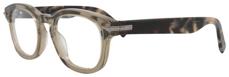 Dior Round Optical Glasses BeigeBlackTransparent