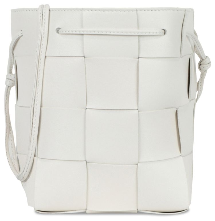SMALL CASSETTE BUCKET 18 IN PASTEL YELLOW CALFSKIN