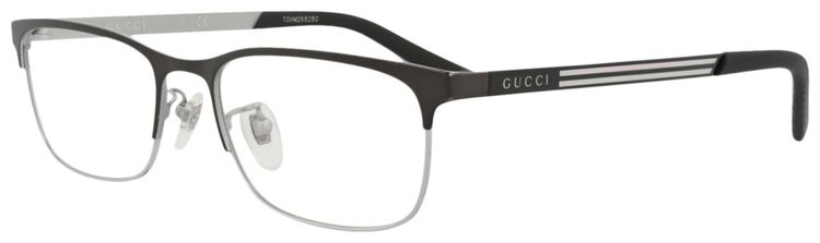 Gucci Square Optical Glasses RutheniumBlackTransparent