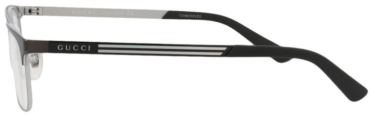 Gucci Square Optical Glasses RutheniumBlackTransparent